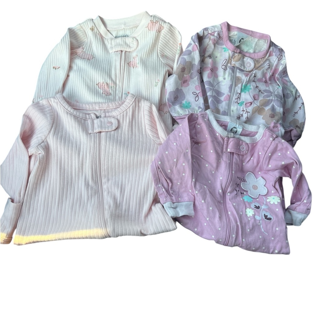 Cozy Pink and Purple zip Pajama’s